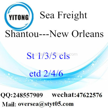 Consolidamento di LCL di Shantou Port a New Orleans